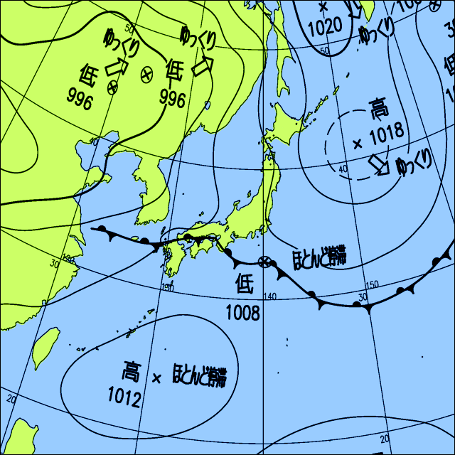 10日天気図・雲画像 | お天気ナビゲータ